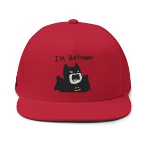Batman Embroidered Flat Bill Cap