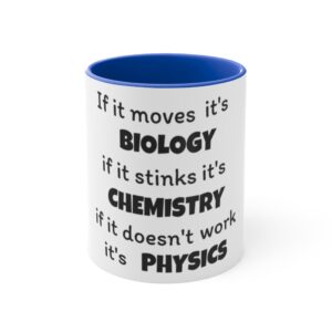 Science Theme Accent Mug – Perfect for Teachers, Students, and Science Lovers | Gift for Graduations, Birthdays, Holidays, or Just Because